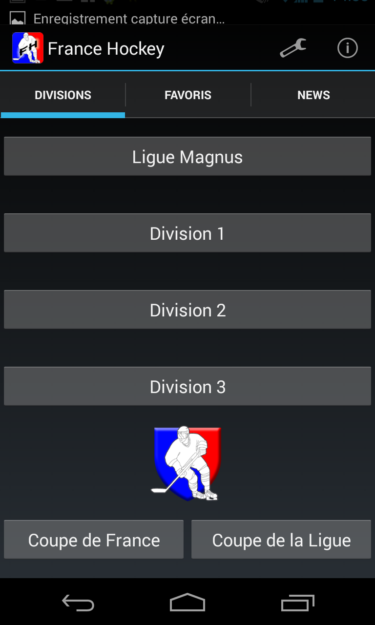 Android application France Hockey screenshort