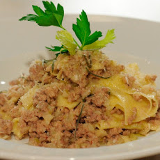 Silk Handkerchief Pasta with White Bolognese
