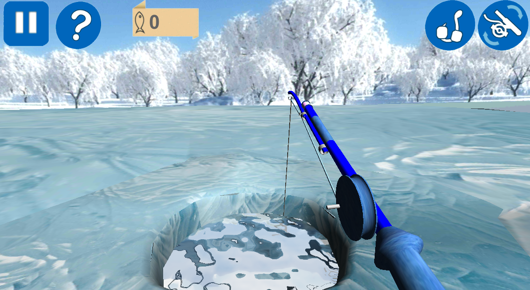 Android application Ice fishing games for free. Fisherman simulator. screenshort