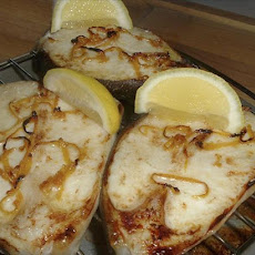 Worcestershire Broiled Halibut Steaks