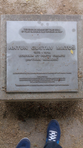 Antun Gustav Matos Plaque
