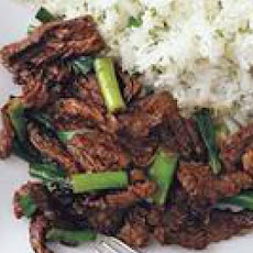 Orange Beef with Cilantro Rice