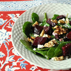 Spinach Salad with Beets and Walnuts