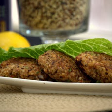 Romaine wrapped Refried Beans & Quinoa Patties