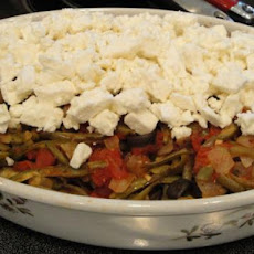 Green Beans With Tomatoes and Feta Cheese(Fasolakia Me Domata Ka