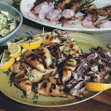 Grilled Sausage-Stuffed Calamari
