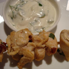 Chipotle Chicken Skewers With Creamy Cilantro Dipping Sauce