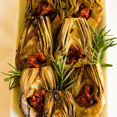 Grilled baby artichokes