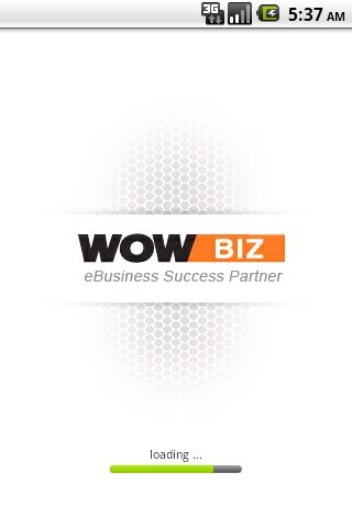 wowbiz mobile homepage