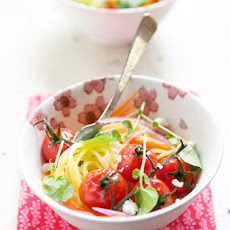 Spaghetti with roasted cherry tomatoes, lemon thyme and honey