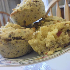 Cornmeal Muffins With Bacon Bits and Pecans