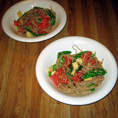 Noodle Salad With Spicy Peanut Butter Dressing