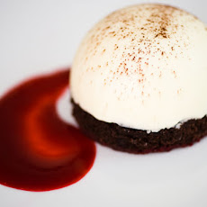 White Chocolate and Raspberry Frozen Mousse Bombes