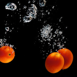 Baby tomatoes by Nikola Medjugorac - Food & Drink Fruits & Vegetables ( water, macro, splash, fresh, baby, tomatoes )