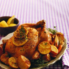 Roast Chicken Legs with Lemon and Thyme