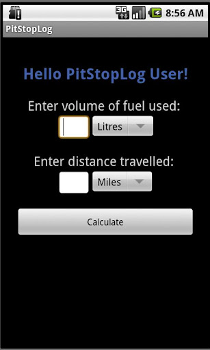 PitStopLog Fuel Economy MPG