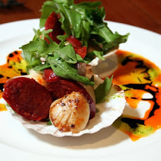Scallops and Chorizo