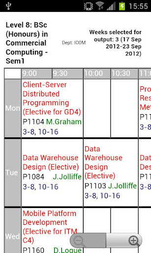 DKIT timetables