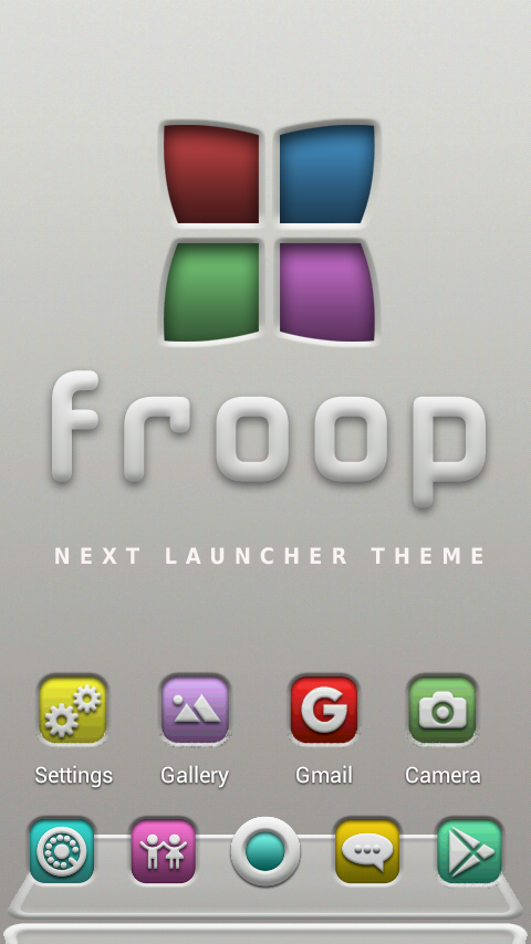 Android application FROOP Next Launcher 3D Theme screenshort