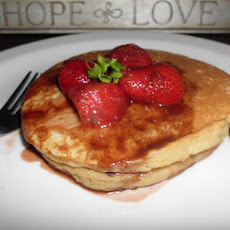 Apple Pancake with Balsamic Strawberry Sauce