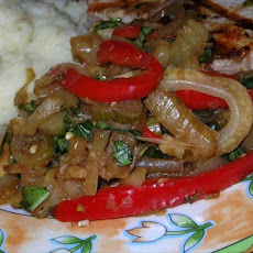 Braised Fennel With Onions and Peppers