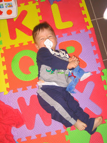 Lachlan with Elephant at One Year