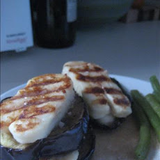 Halloumi and Eggplant (Aubergine) Stack
