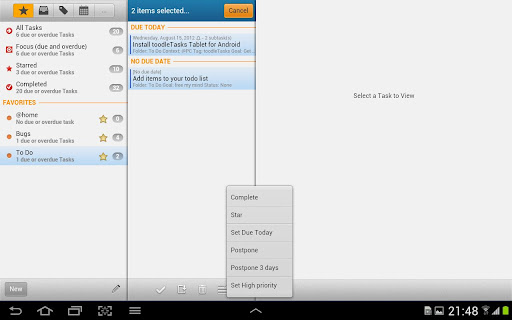 【免費生產應用App】toodleTasks Tablet - Toodledo-APP點子