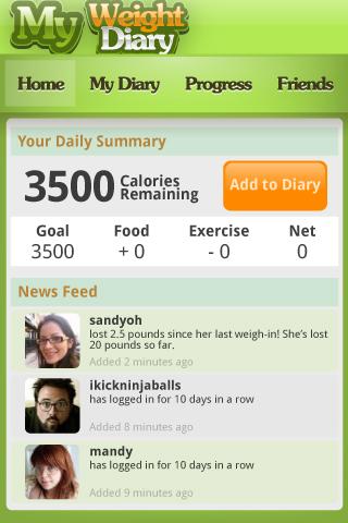 my-weight-diary for android screenshot