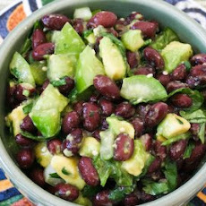 Tomatillo and Black Bean Salsa with Avocado, Lime, and Cilantro