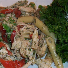 Pesto Penne With Roasted Chicken
