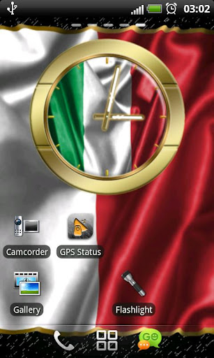 Italy flag clocks