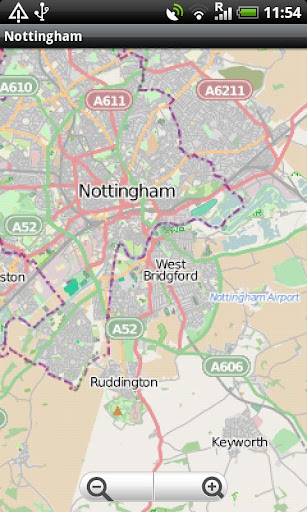 Nottingham Street Map