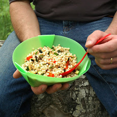 Campfire Couscous Salad with Bell Peppers and Mint Recipe