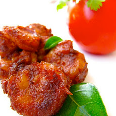 Spiced, aromatic prawn roast