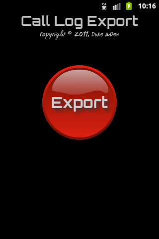 Call Log Export