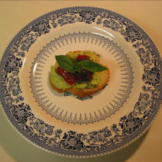Tomato and Avocado-Goat Cheese Crostini