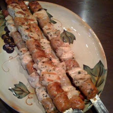 The Best Chicken and Sausage Kebabs Ever!