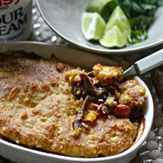 Sonoran Pot Roast Pie with Cheesy Cornbread Crust
