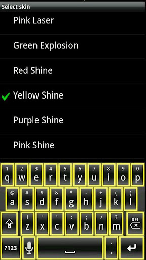 Yellow Shine HD Keyboard Skin