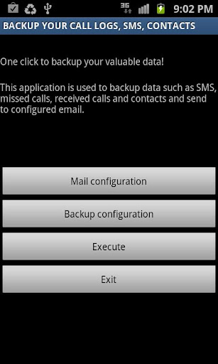 Backup Call logs SMS Contact