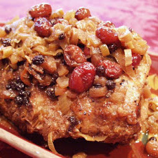 Pork Loin Served With Cranberry Apple Chutney