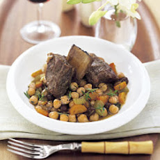 Braised Short Ribs with Garbanzo Beans and Raisins