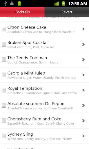 drinks-master-drinks-recipes for android screenshot