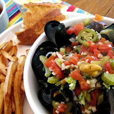 Mussels with Tomatoes, Jalapeño and Tequila