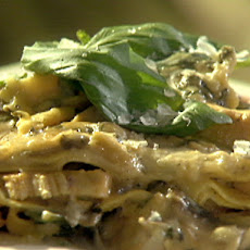 Chicken, Mushroom and Spinach Alfredo Lasagna