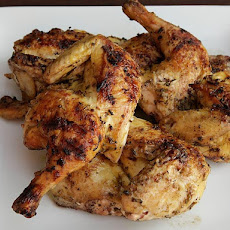 Grilled Cornish Hens with Lemon and Rosemary