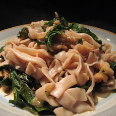 Fettuccine With Swiss Chard, Walnuts and Lemon