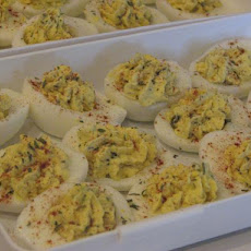 Lemon Caper Stuffed Eggs