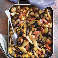 Cornbread Dressing with Roasted Fall Vegetables